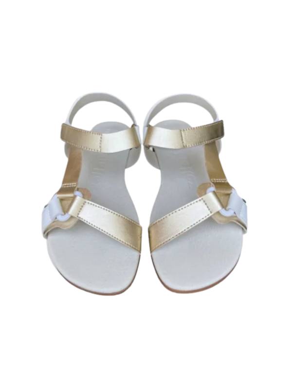 Sandalia Barefoot Coqueflex 1445 Blanco Oro