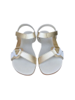 Sandalia Barefoot Coqueflex 1445 Blanco Oro
