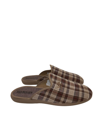 Zapatilla Casa Vulca-Bicha 4624 Cuadros Marrón