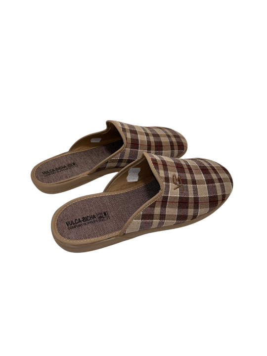Zapatilla Casa Vulca-Bicha 4624 Cuadros Marrón
