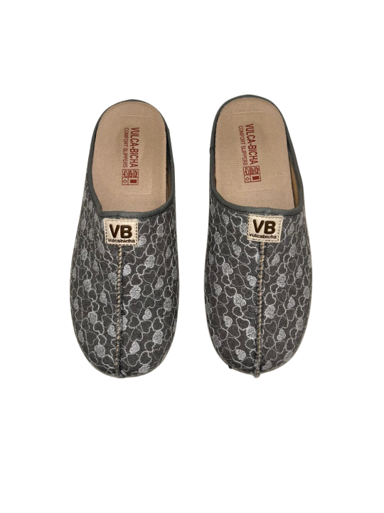 Zapatilla Casa Vulca Bicha 4391 Corazón Gris