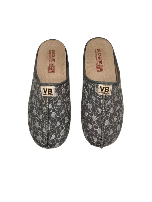 Zapatilla Casa Vulca Bicha 4391 Corazón Gris