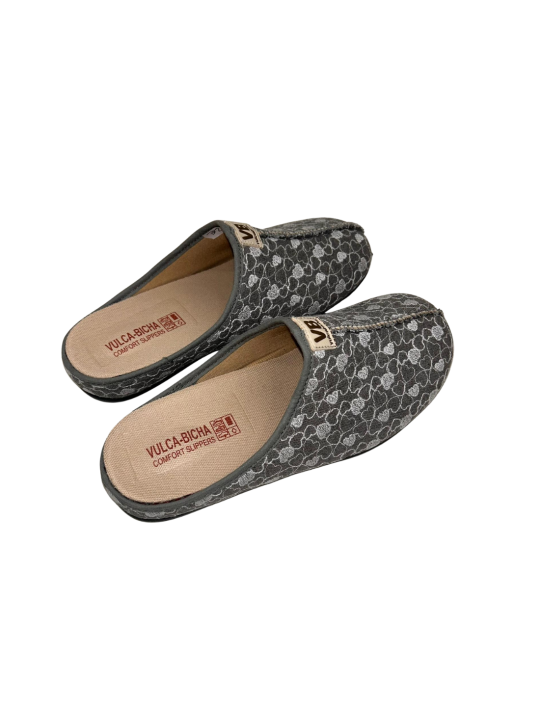 Zapatilla Casa Vulca Bicha 4391 Corazón Gris