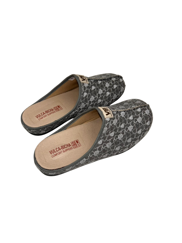 Zapatilla Casa Vulca Bicha 4391 Corazón Gris