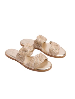 Sandalia Popa Clicos Yute Oro