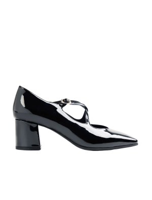 Zapato Tacón Gioseppo Efecto Charol 80786 Negro