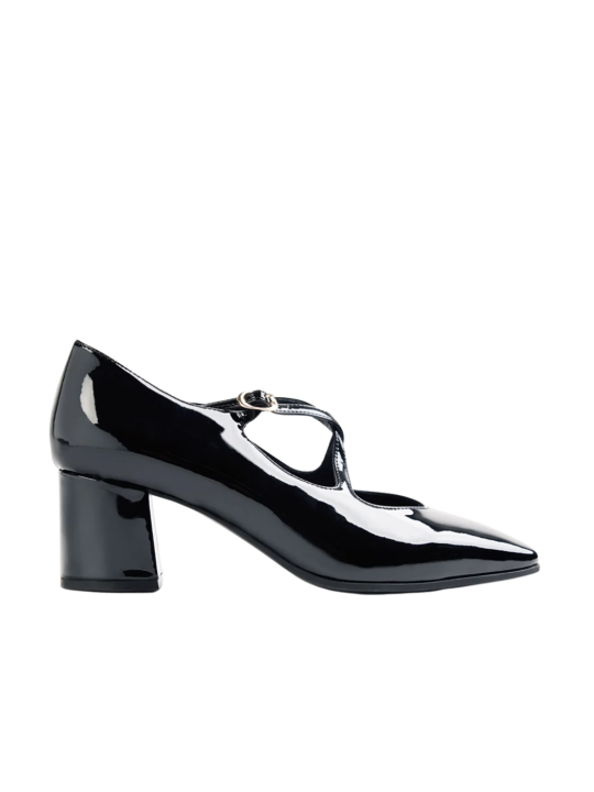 Zapato Tacón Gioseppo Efecto Charol 80786 Negro