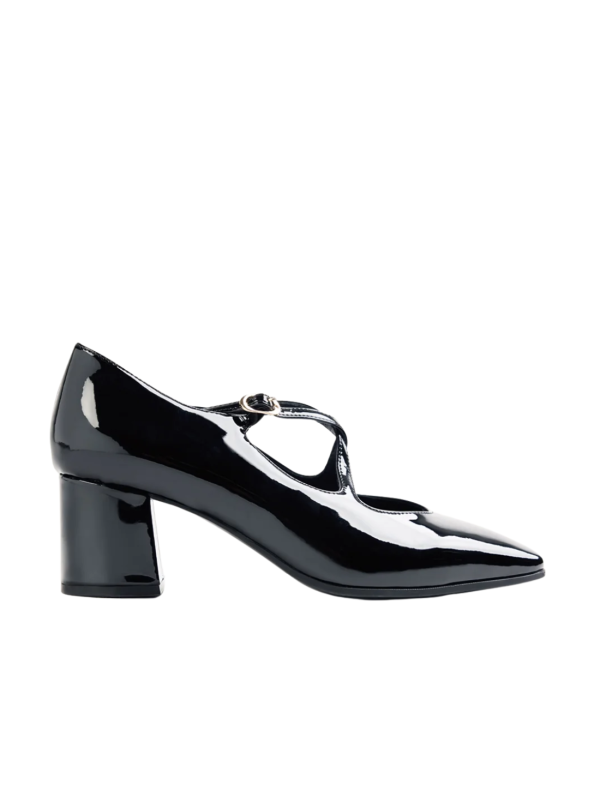 Zapato Tacón Gioseppo Efecto Charol 80786 Negro