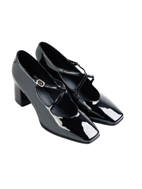 Zapato Tacón Gioseppo Efecto Charol 80786 Negro