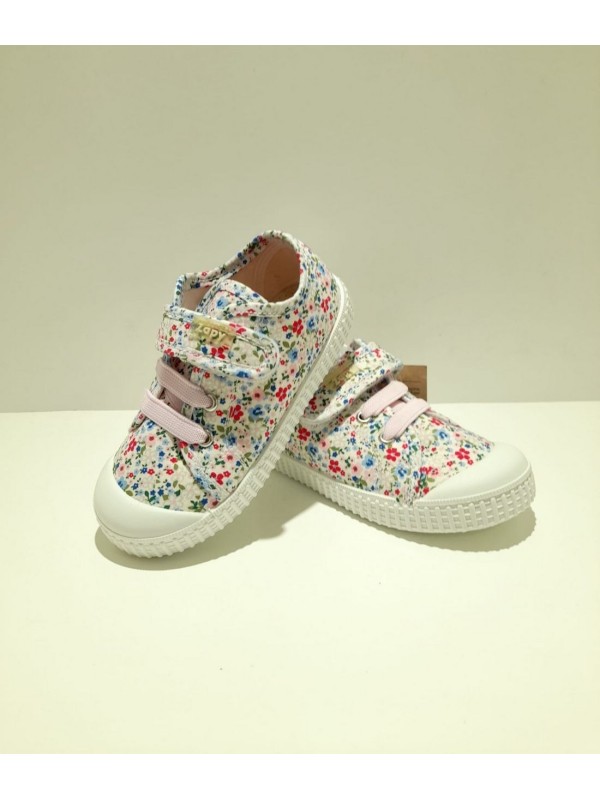 Zapatilla Lona Zapy W30303 Flores