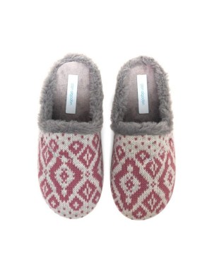 Zapatilla Don Algodon 202DIV20 Gris Rosa