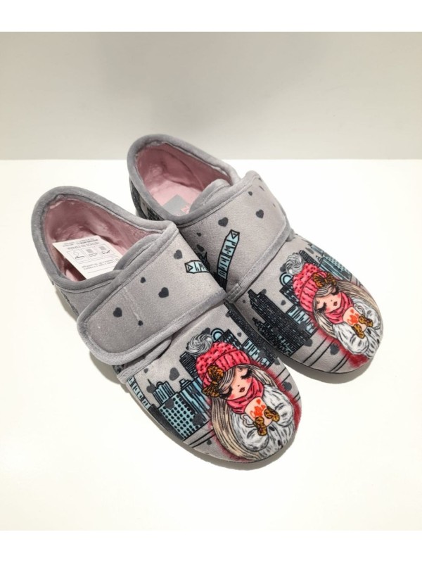 Zapatilla Casa Zapy Muñeca X90960 Gris