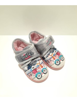 Zapatilla Casa Zapy Ratones Gris 12060