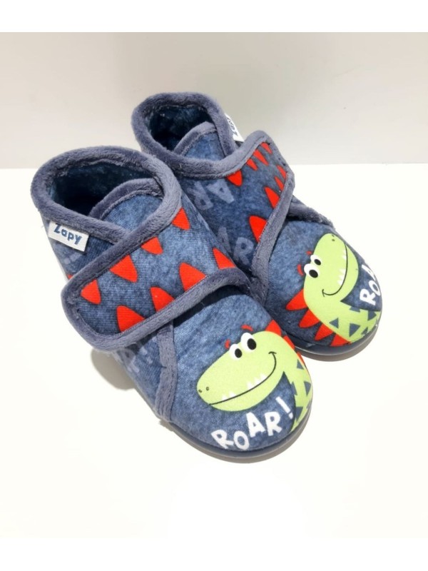 Zapatilla Casa Zapy Dinos X10127 Azul