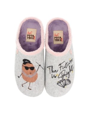 Zapatilla de casa Potatoes 61009 Gris