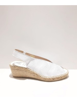 Alpargata cuña Juncal Aguirre 2358 Blanco