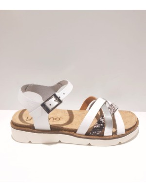 Sandalia Yokono Kiwi 002 Blanco print