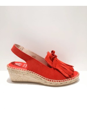 Alpargata cuña Juncal Aguirre 2152 Roja