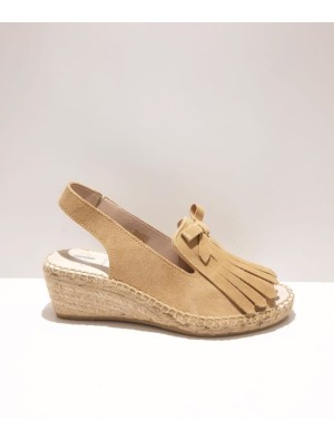 Alpargata cuña Juncal Aguirre 2152 Beige