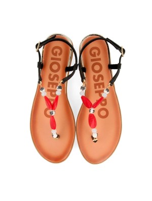 Sandalia Gioseppo Napier 58553 Negro-Rojo