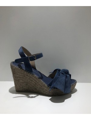 Alpargata cuña lazo Juncal Aguirre 2253 Jeans