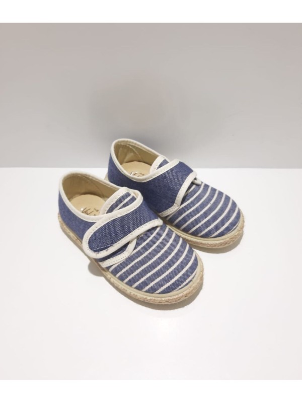 Alpargata velcro Vul-Peques 1032-J Azul