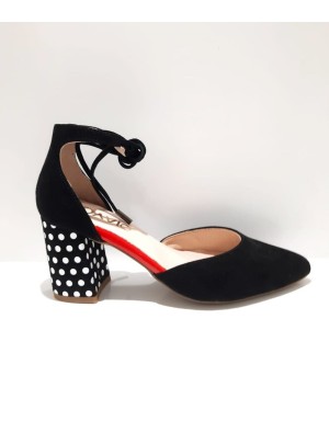 Zapato tacón Ovvio 1206 Negro/Lunares