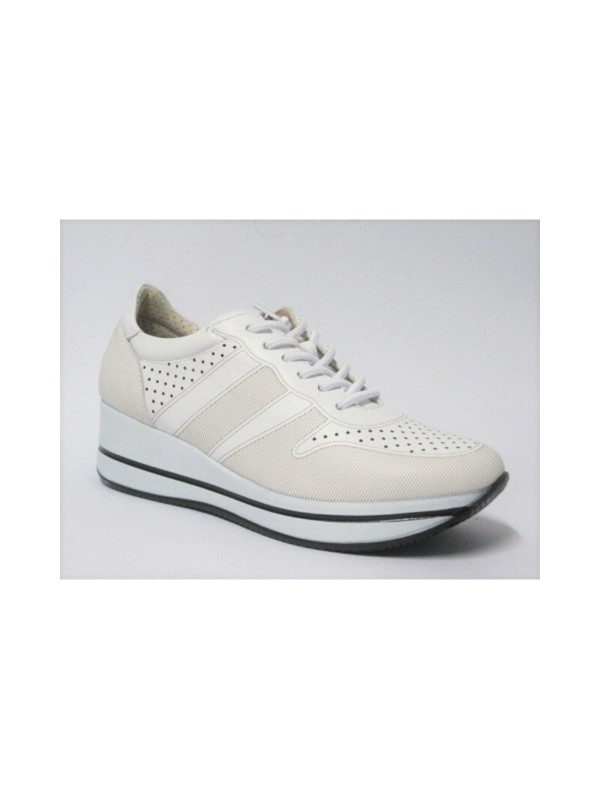 Sneaker Cuña Pitillos 6101 Blanco