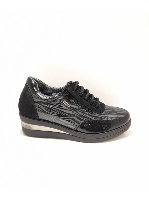 Sneaker Cuña Waterproof Nature 4235 Negro