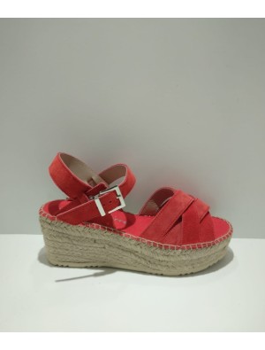 Alpargata cuña Juncal Aguirre 2039 Roja