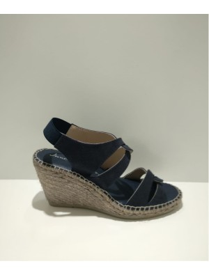 Alpargata cuña Juncal Aguirre 2254 Marino