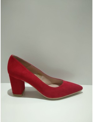 Salón Tacón Cuadrado Ángel Alarcón 19201 Rojo