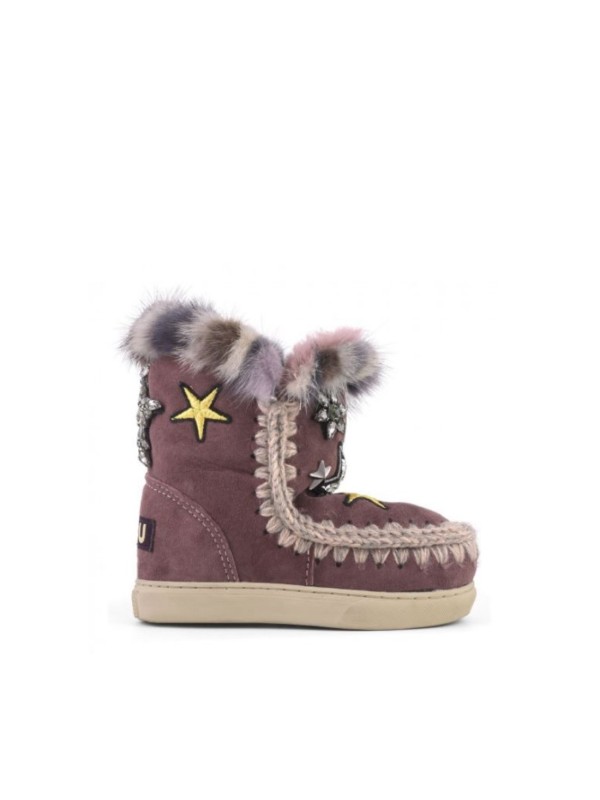 Mou Infantil Eskimo Sneaker Kids Star Patches Morada