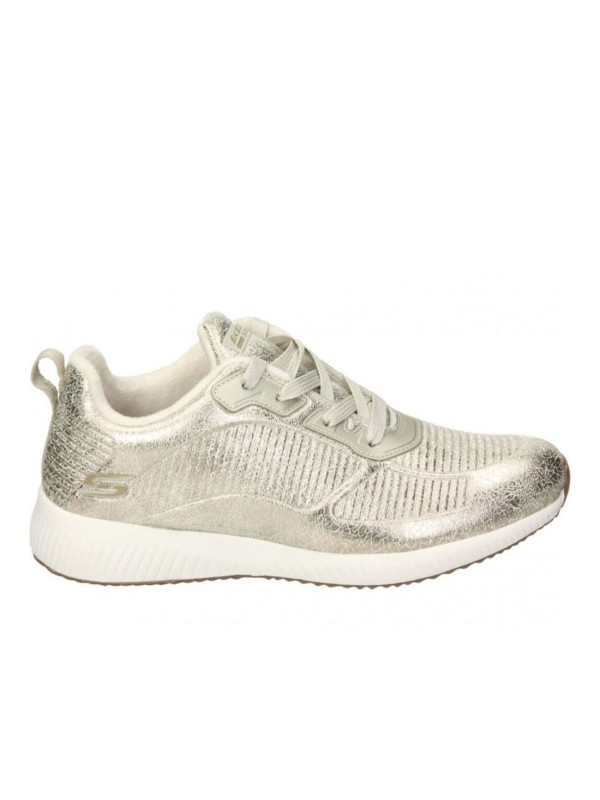 Deportivo Skechers Bobs 33155 Beige Metalizado