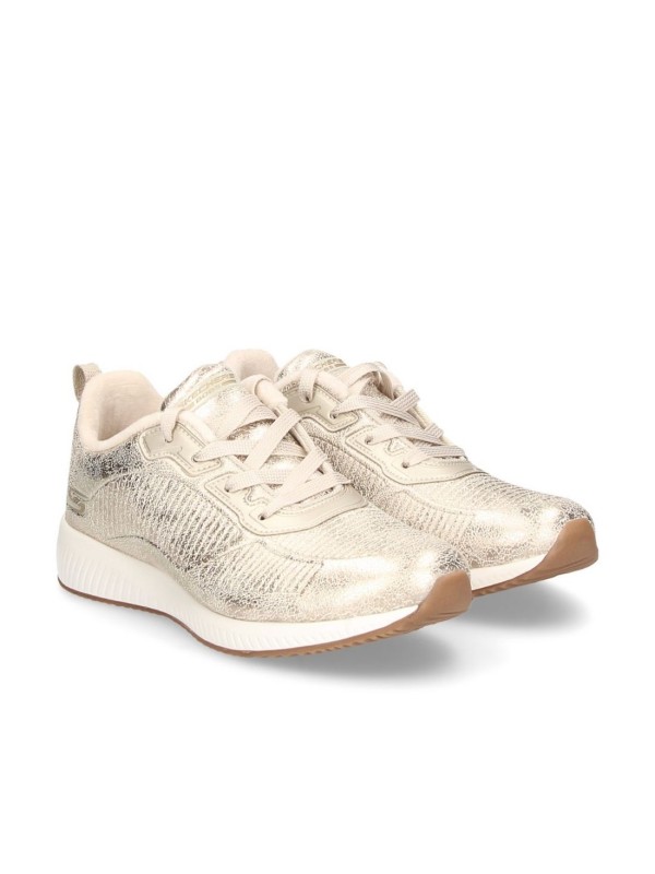 Deportivo Skechers Bobs 33155 Beige Metalizado