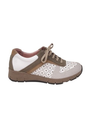 Zapato Suave 3728 Blanco Kaki